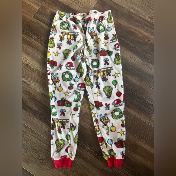 Grinch women's m 8-10 soft jogger pajama bottom pants - Picture 2 of 3